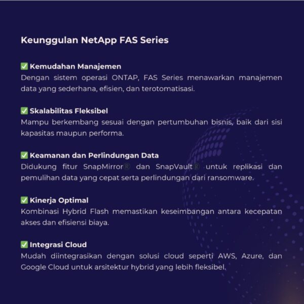 Keunggulan NetApp FAS Series
